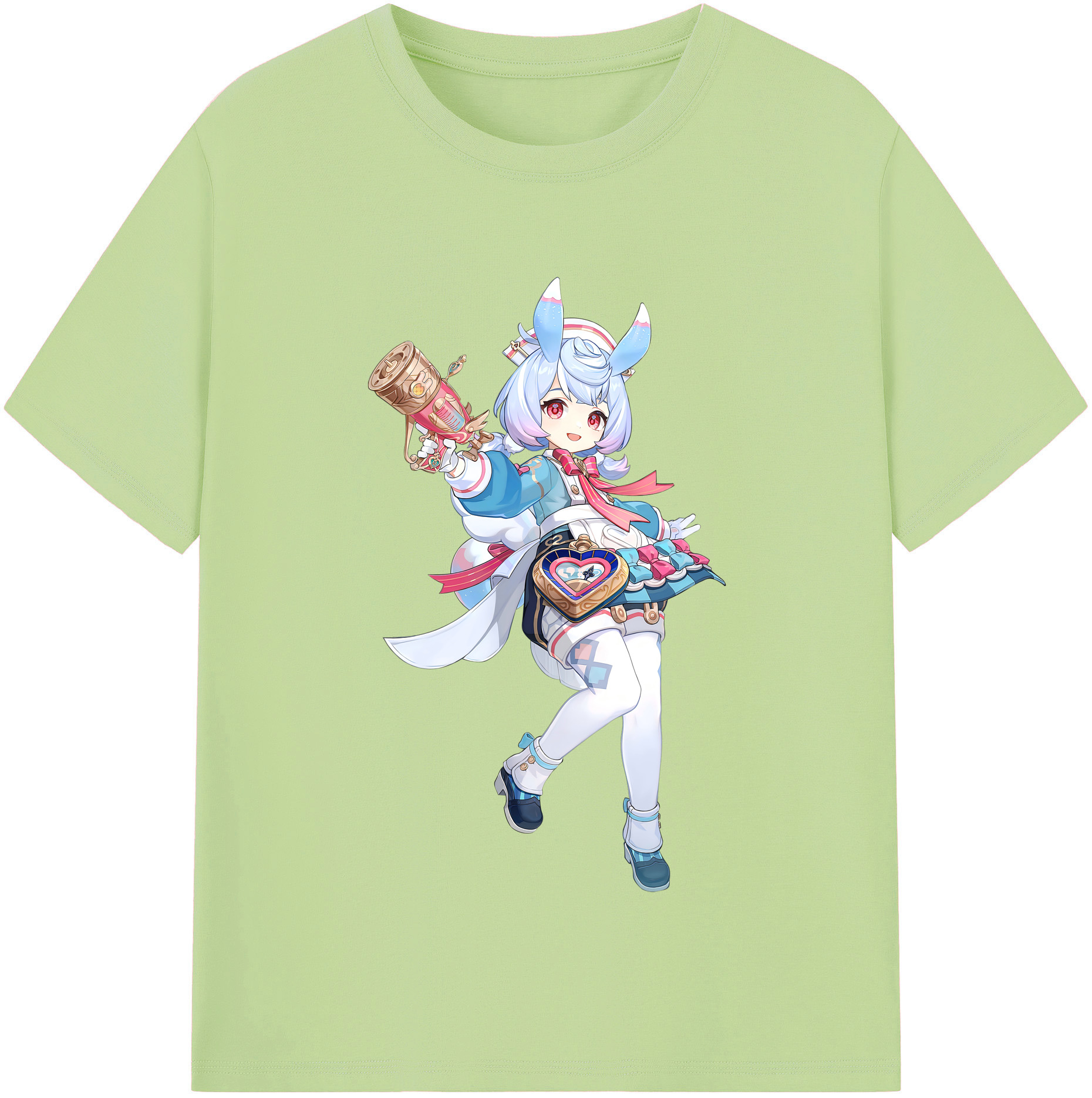 げんし神 シゲウィン genshin Shigewin 綿100％半袖Tシャツ（フロントプリント）